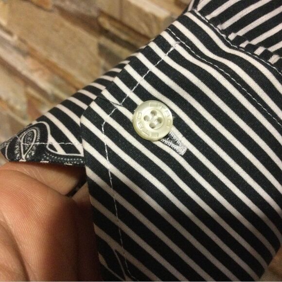 ETRO Men's Black Striped Slim Fit Shirt - Picture 4 of 9